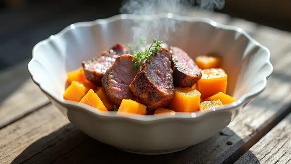 nährstoffreiche hausgemachte Hundemahlzeit