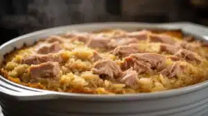 nahrhafte Thunfisch-Reis-Auflauf