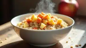 Haferflocken Apfel Frühstück Hunde