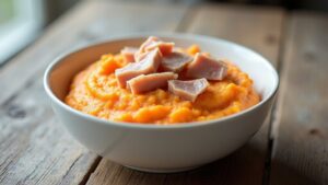 Thunfisch- und Süßkartoffelpüree