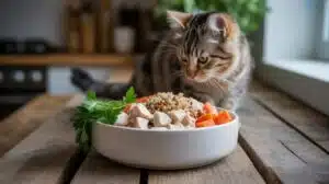 gesunde hausgemachte Mahlzeiten für Katzen