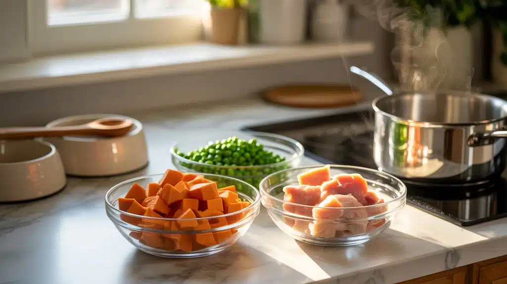 schnelle hausgemachte Tiermahlzeit