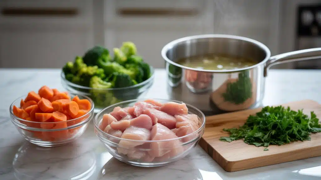 Gemüse vorbereiten und erhitzen