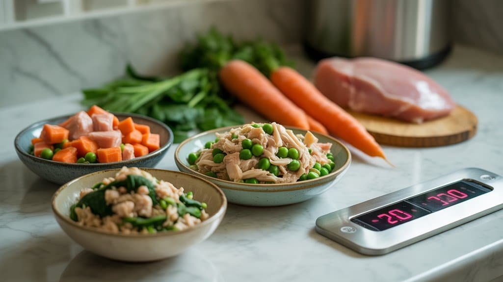 schnelle hausgemachte Katzenmahlzeiten