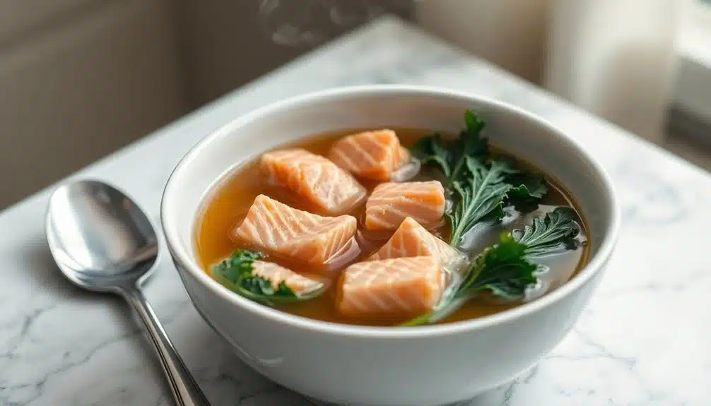 Lachs und Gemüse kochen