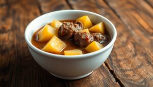 Lamm- und Kartoffeleintopf