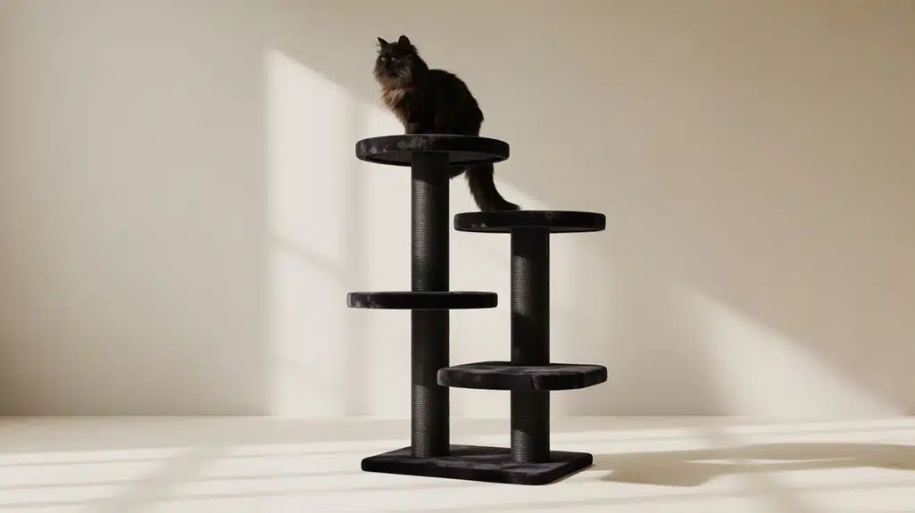 eleganter schwarzer Kratzbaum