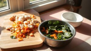 hausgemachte nahrhafte Mahlzeiten für Katzen