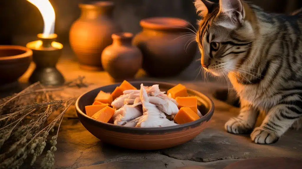 Alte natürliche Ernährung der Katzen