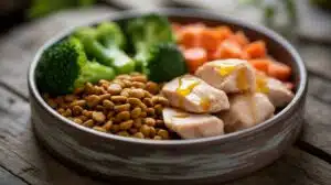 ausgewogene Haustierfuttermischung