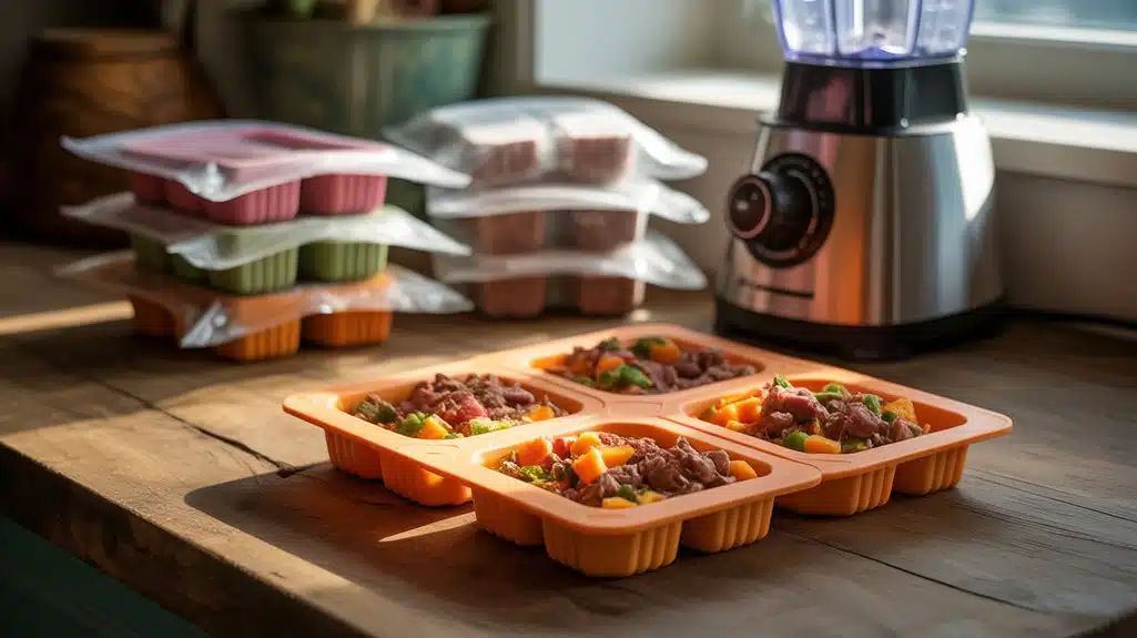 Mischung Portion Etikett einfrieren