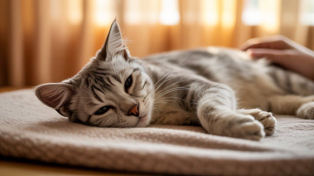 Die letzten friedlichen Momente einer Katze