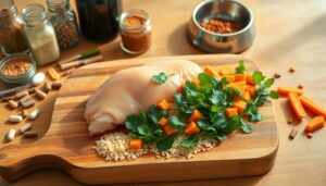 Unausgewogene selbstgemachte Tiernahrung