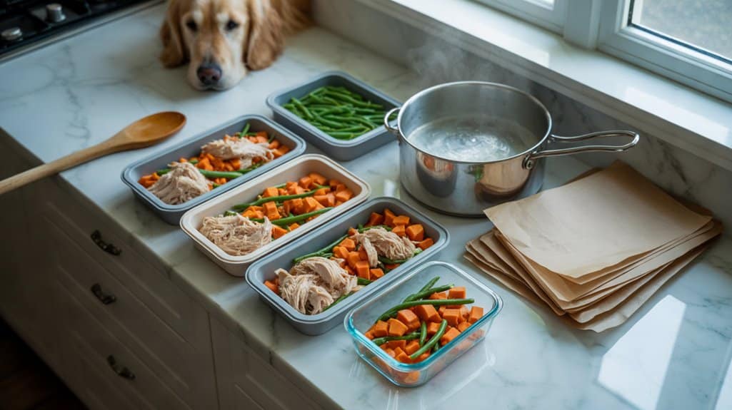 Portionierte Hundemahlzeiten einfrieren