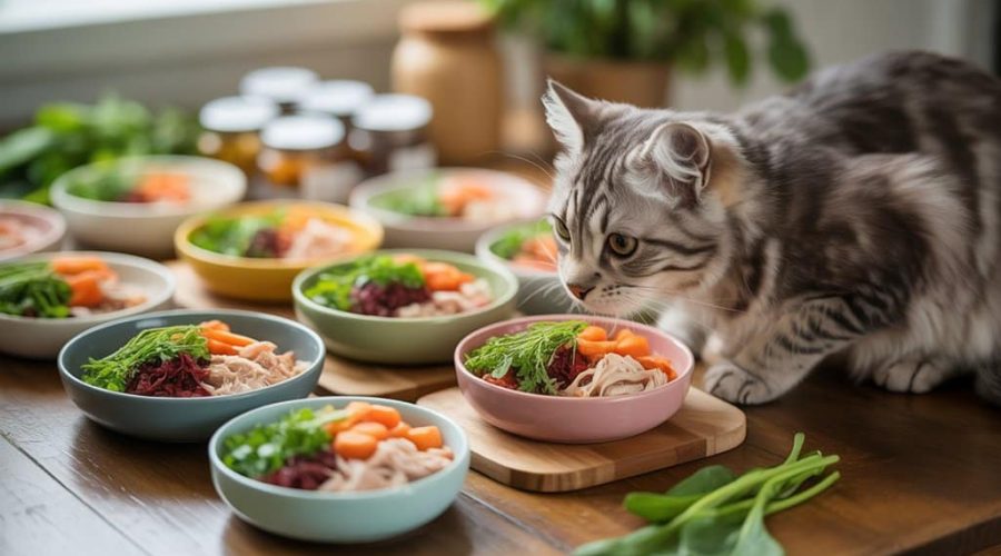 hausgemachte Mahlzeiten für Katzen