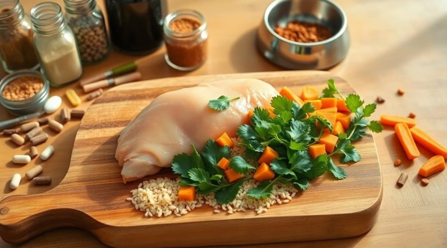 Unausgewogene selbstgemachte Tiernahrung