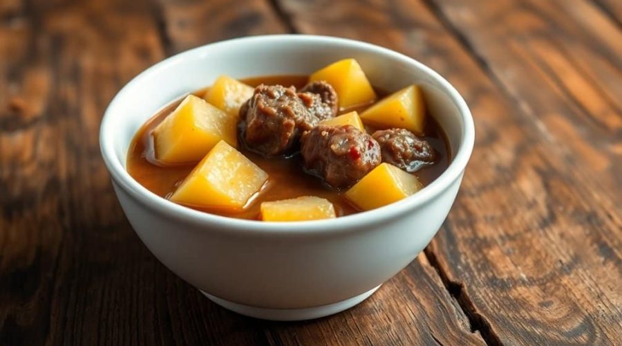 Lamm- und Kartoffeleintopf